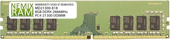 NEMIX RAM 8GB (1X8GB) DDR4 2666MHz PC4-21300 1Rx8 1.2V CL19 288-PIN Non-ECC Unbuffered UDIMM Compatible with Samsung M378A1K43BB2-CTD