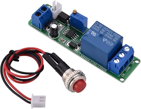 DC 12V Timer Module,Adjustable Timer Delay Turn Off Module Timing Relay Time Switch 1~10sec for Timer Operating Equipment Robots