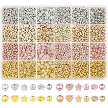 Redtwo 2300 Pcs Gold Spacer Beads Set, 6 Shapes Gold Beads for Friendship Bracelet Jewelry Making
