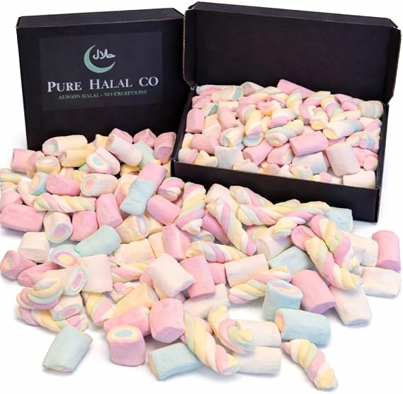 PureHalal Co Halal Marshmallow Sweet Box (Large) – Fluffy Pick & Mix Marshmallows for Toasting, S’mores & Hot Chocolate – Gift Hamper for Kids & Adults