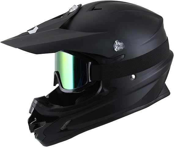 Adult Dirt Bike Helmet DOT Motocross Helmets | with Goggles, for Men Women, for ATV Dirtbike BMX MX Off-road