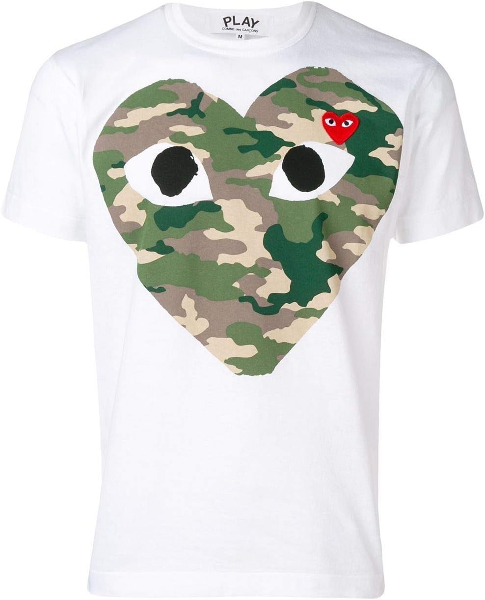 Comme des Garçons Luxury Fashion Play Man P1T2421 White Cotton T-Shirt | Spring Summer 20
