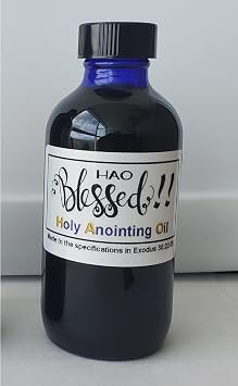 Holy Anointing Oil - Exodus 3022-25 Specifications Myrrh, Calamus, Cinnamon, Cassia, Olive Oil .34 oz