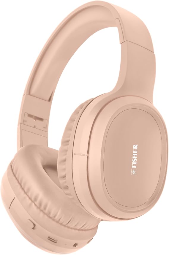 Fisher Active Noise Cancelling Headphones, Over Ear Headphones Wireless Bluetooth 5.3, Microphone, Lightweight Comfortable Headset for Home, Travel, Rechargeable, Workout Headphones, Deep Bass