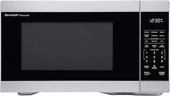 Sharp SMC1162KS 1.1 cu. ft. 1000W Stainless Steel Countertop Microwave Oven