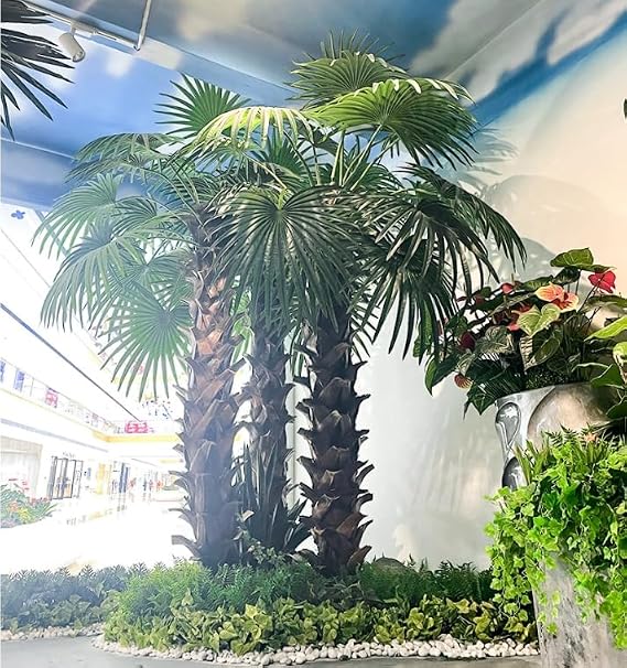 Artificial King Coconut, Fiberglass Simulation Tree Garden Landscaping, Artificial Coconut Tree 3.5m+4m+4.5m