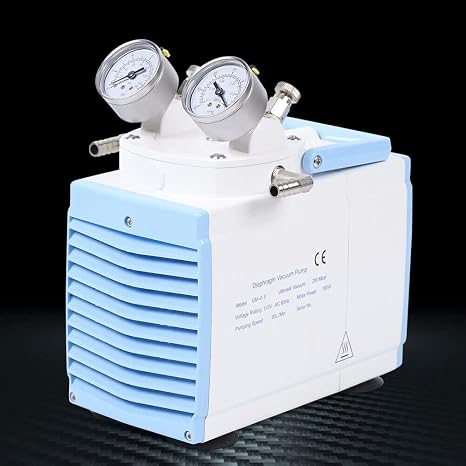 Laboratory Vacuum Oil Free Diaphragm Vacuum Pump, Oil Free Diaphragm Vacuum Pump,30L/min160W 0.08Mpa High Flow Vacuum Pump Adjustable Portable for Vacuum Filtration Lab Tool,110V