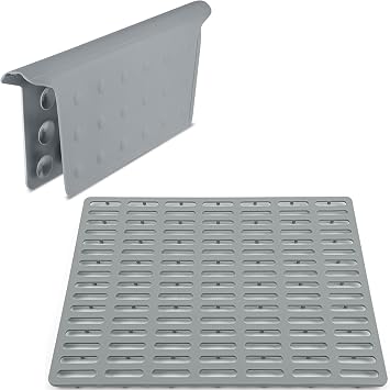 Silicone Sink Mat Divider Mat Sink Saddle Kitchen Protector Grey