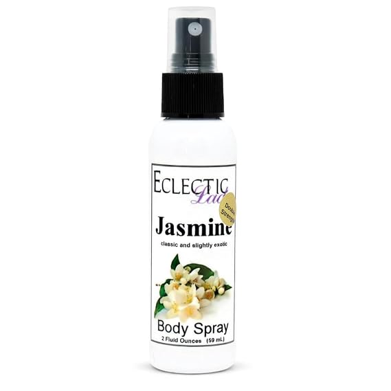 Eclectic Lady Jasmine Body Spray, Double Strength, 4 ounces, Body Mist