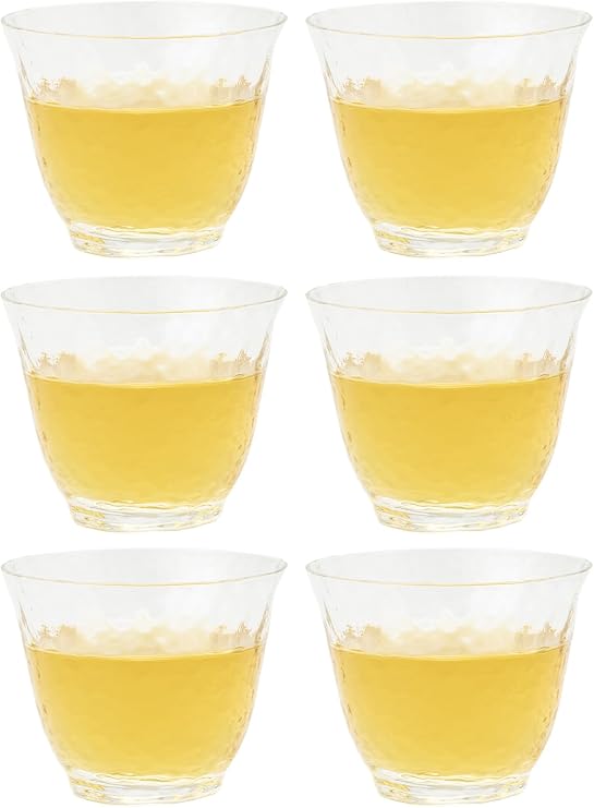 Toyo Sasaki Glass Cold Tea Glass, Takasegawa Cold Tea, 5.6 fl oz 165 ml, Set of 6, Made in Japan, Good Design Award, Glass Cup, Glass, Cup, Tea, Thin, Commercial Use Glass