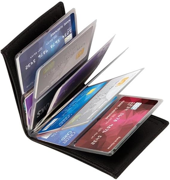 Wonder Wallet - Amazing Slim RFID Wallets As Seen on TV, Black Leather
