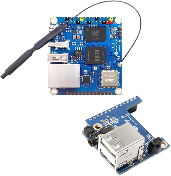 Orange Pi zero3 1GB Ram Allwinner H618 LPDDR4 Quad-Core Cortex-A53 Board Support 4K Display WiFi Bluetooth (1GB Ram+Expansion Board)