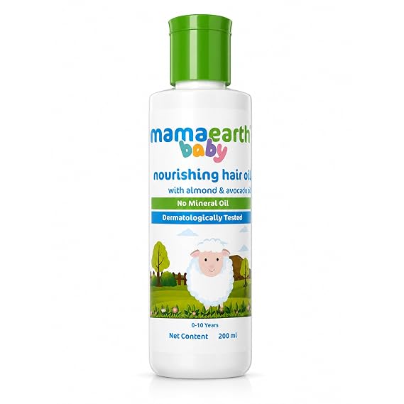 MAMAEARTH Baby Nourishing Hair Oil with Almond & Avocado oil 200ml