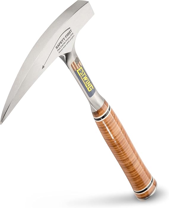 ESTWING Rock Pick, 22oz Pointed Tip, Leather Grip, E30