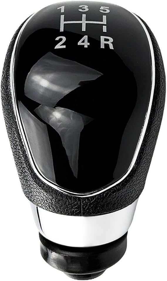 Flylin Gear Shift Knob Cover Black, 5 Speed Manual Stick for Fiesta Focus