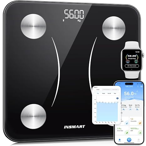 INSMART Scales for Body Weight with Ultra Wide Platform 12x12 inch