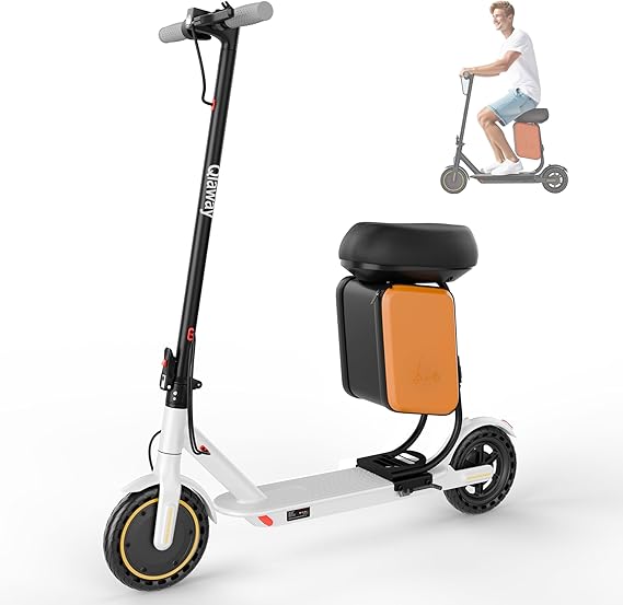 Qlaway Electric Scooter for Adults, 350W/500W Motor, 16-22 Miles Range, 8.5"/10" Solid Tires, Dual Braking & Suspension, Folding Portable Commuting E-Scooter with App
