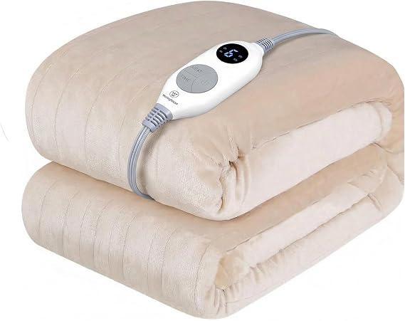 Westinghouse Heated Throw Blanket, ETL&FCC Certified, 50 x 60, Beige