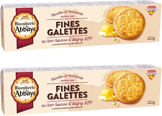 Biscuiterie de l'Abbaye Galettes Butter Biscuits 125g x 2