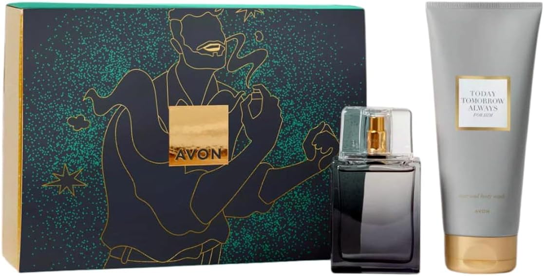 Avon TTA Today Mens Perfume and Hair and Body Shampoo Gift Set