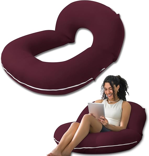 INSEN Reading Pillow, Back Pillow for Sitting in Bed and Couch, Gaming Pillow for Adults, Sit Up Support for Bed