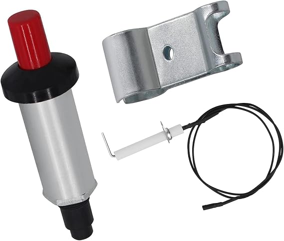 MENSI Propane Self Ignition High BTU Weed Torch Accessories Replacement Parts Piezo Push Button Igniter with Fixing Clamps And Spark Ceramic