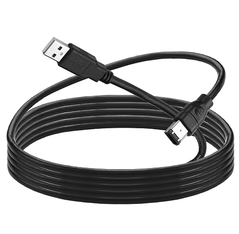 Firewire Cable Cord IEEE 1394 6 Pin Male to USB 2.0 A Male Adaptor Convertor Cable Cord for Printer, Digital Camera, Scanner, Hard Disk (1.8M/6Ft)