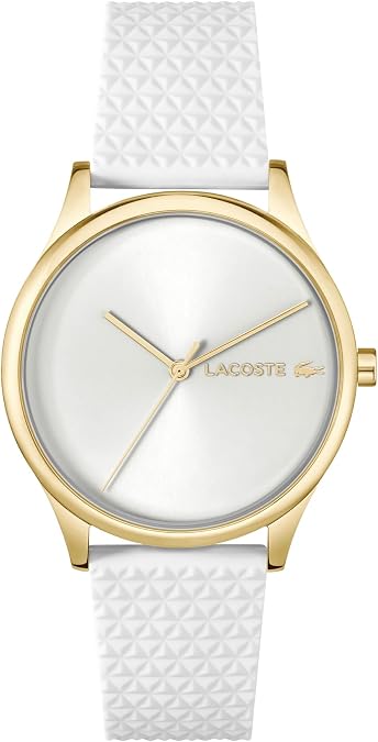 Lacoste Mini Crocodelle Womens Quartz Watch - Minimalist Three-Hand Timepiece, Mesh Bracelet, Sunray Dial with Crocodile Logo, Polished Case and Bezel, Modern Design - Gift for Her 28mm
