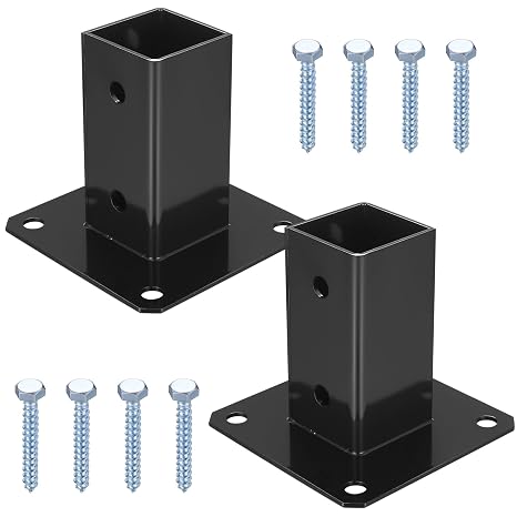 McBlast 2 Pcs Bolt Down Fence Post Holder 50x50mm