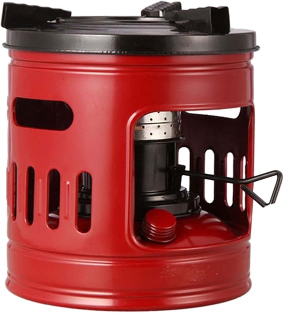 Kerosene Stove for Camping, Small 10-Wick 1.5L for 2-3 People, Portable Burner Stove, Mini Kerosene Heater for Camping, Kerosene Oil Heater, Kerosene Stove for Camping, Water Boiling and Cooking, Red