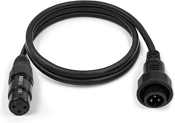 HOLDLAMP Waterproof Outdoor Stage Par Lights DMX Output Extension Cable, Black, (DMX line)
