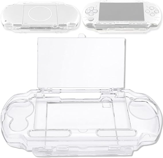 Clear Hard Case for PSP 2000/3000 Series,Protective Transparent Hard Cases,Full Cover Protector Cover Case Movie Bracket,Shock/Scratch Resistant(for PSP 2000/3000 Series)