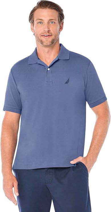Nautica Men's Classic Fit Short Sleeve Solid Soft Cotton Polo Shirt Polo Shirt