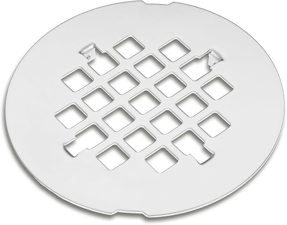 Shower Drain Cover, 4-1/4 Od Sliver Snap-in Shower Drain Strainer Round Showers Drains Showers Strainer Grid Easy-to-Install Bath Drains Cover Stainless Steel Replacement Floor Covers