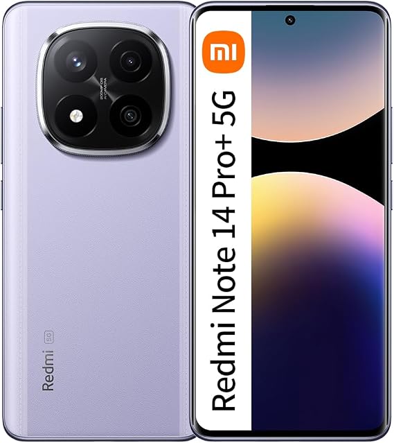 XIAOMI Redmi Note 14 Pro+ 5G 8GB RAM + 256GB ROM Smartphone 5110mAh 6.67 Inch 120W Purple (with Charger Included)