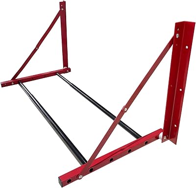 ROBLOCK Folding Tire Wheel Rack Wall Mount Multi-Tire Spare Carriers Garage 32-48 x 22 x 22, Red