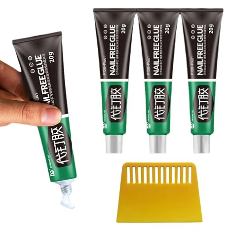 All-Purpose Glue, Nail-Free Glue Adhesive Sealant, Multifunctional Adhesive Glue Universal Strong Plastic Glue for Resin Ceramic Metal Glass (3pcs)