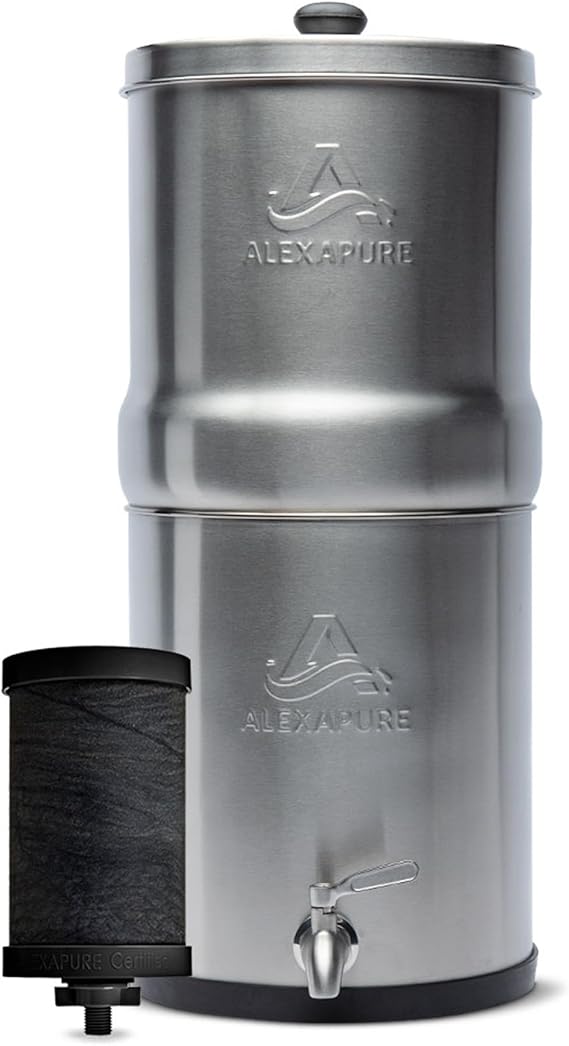 Alexapure Pro Stainless Steel Water Filtration System - 200 Gallon Capacity