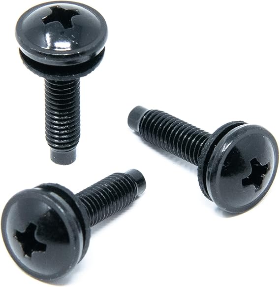 Rack Screws 10-32 and12-24 Screws [50pk]. Use 12/24 or 10/32 Rack Screws as Rack Mount Screws, Server Rack Screws, Network Rack Screws, Rack Screws Audio and Rackmount Screws. Incl Nylon Rack Washers