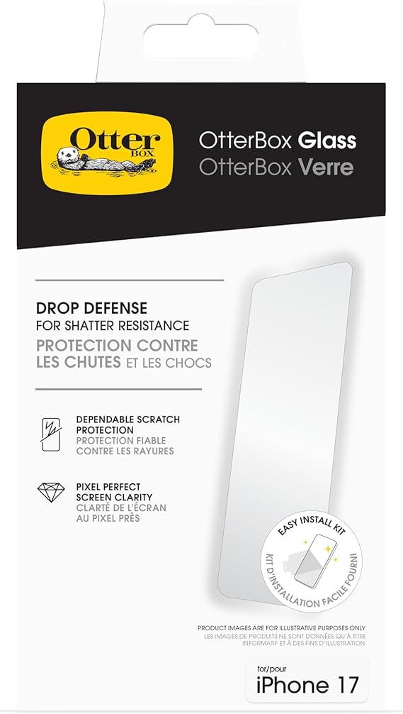 OtterBox iPhone 17 Shatter Resistant Glass Screen Protector | Shatter Resistant, Scratch & Smudge-Proof Glass Screen Protector for iPhone 17 Pro Max