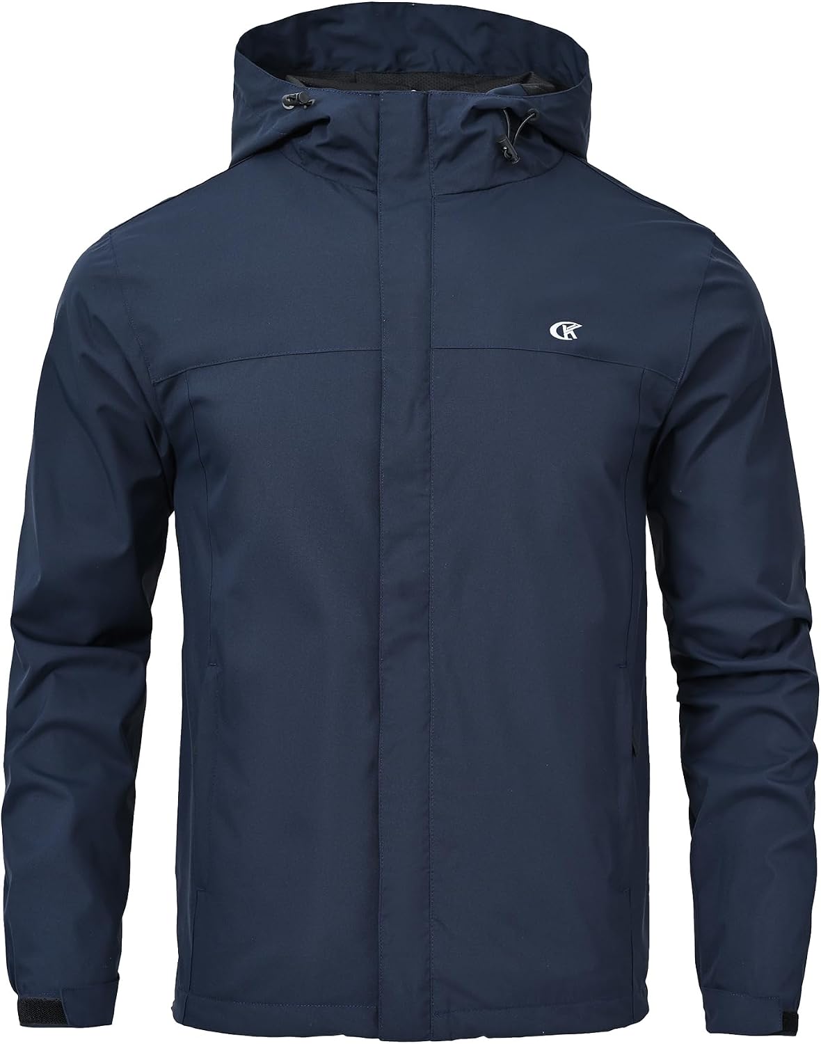 Huayuzh Men's Softshell Jacket Waterproof Breathable Windproof Rain Jacket Lightweight with Hood Running Hiking