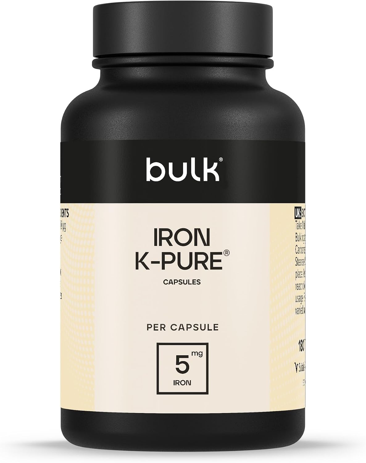 Bulk Iron Ferrous Bisglycinate Capsules, 20 mg, Pack of 90, 90 Servings, Packaging May Vary