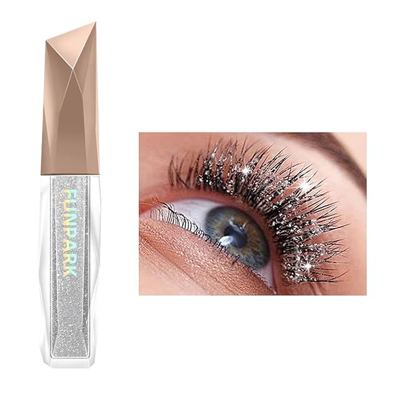 Glitter Mascara - Washable, Lengthening & Volumizing Eye Makeup - Shiny Sparkle (Glitter01)