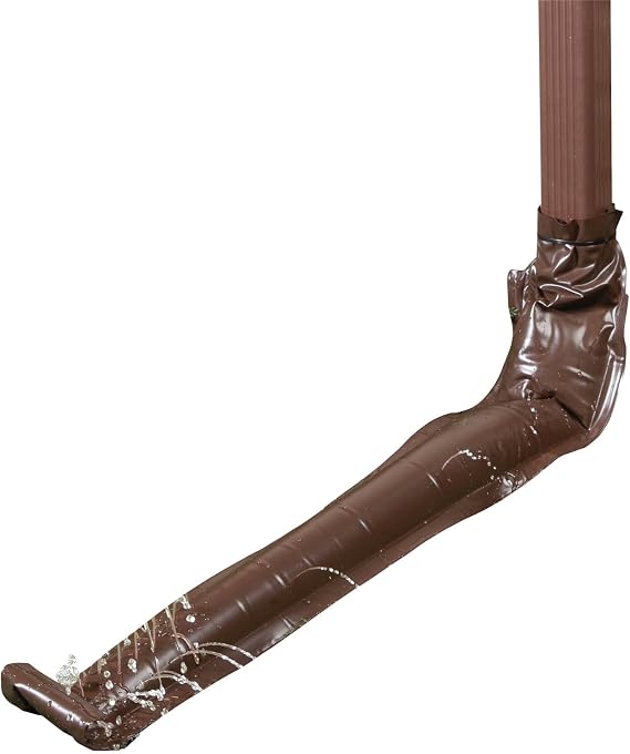 Vinyl Downspout Gutter/Drain Extension, 46 Long, Brown