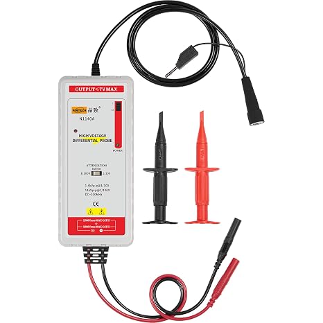 PINTECH Oscilloscope High Voltage Differential Probe Kit 100MHz, 14kV, 1000X100X Attenuation Rate, 1% Accuracy, Oscilloscope Probe Kit N1140A