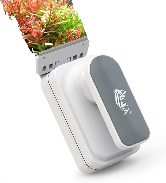 AQQA Aquarium Glass Cleaner, Double-Side Algae Scraper with 2 Blades