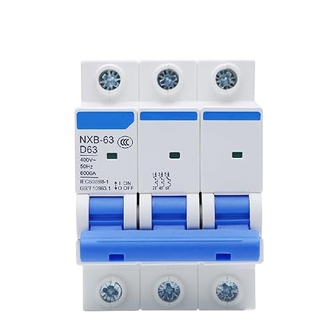 Circuit breakerNXB-63 3P Type D Miniature Circuit Breaker MCB 6kA 380V 400 V 415V 1A 2A 3A 4A 6A 10A 16A 20A 25A 32A 40A 50A 63A 1Pcs(40A)