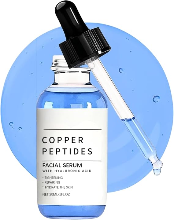 GHK-CU Copper Peptides Serum for Face Anti Aging - GHK CU Peptides Serum Reduces Fine Lines - Anti Wrinkle Serum for Promoting Elasticity 30ml