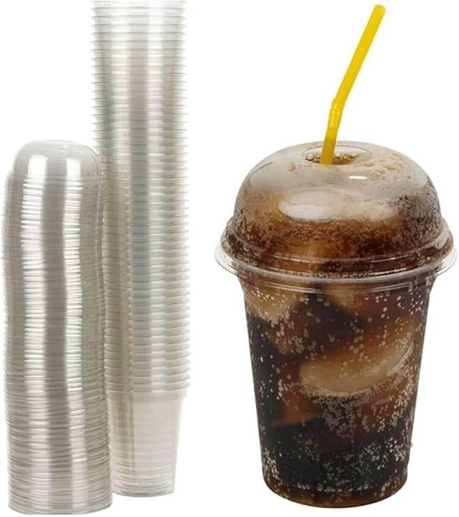 Pet Plastik Limonata Milkshake Bardağı Bombe Kapaklı 350 Cc (25 Adet)