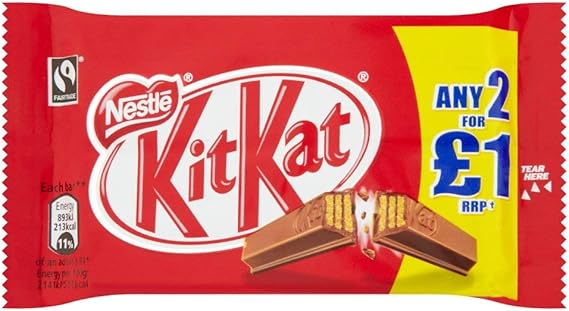 Kit Kat 4 Finger Milk Chocolate Bar - Pack of 24 x 41.5G